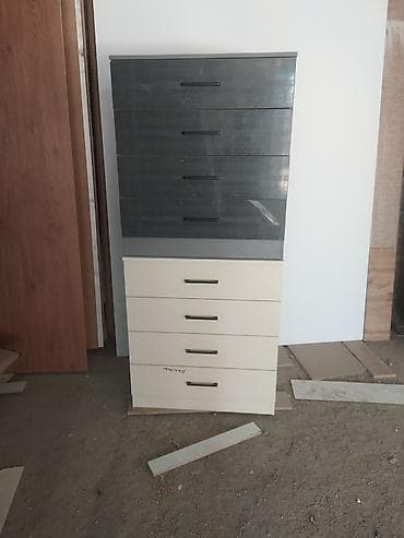 Комод для одежды, Новый, Без зеркала, ЛДСП, цвет - Серый at lalafo.kg Комод для одежды, Новый, Без зеркала, ЛДСП, цвет - Серый