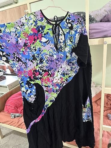 Повседневное платье, Турция, Лето, Длинная модель, Оверсайз, 5XL, Стандарт at lalafo.kg Повседневное платье, Турция, Лето, Длинная модель, Оверсайз, 5XL, Стандарт