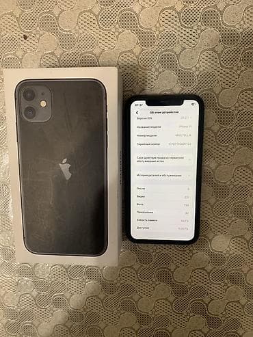 IPhone 11, Б/у, 64 ГБ, Черный, Коробка, 100 % at lalafo.kg IPhone 11, Б/у, 64 ГБ, Черный, Коробка, 100 %