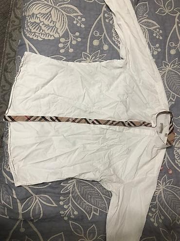 Мужская рубашка, 2XL, Burberry, Б/у, цвет - Белый, Платная доставка, Самовывоз at lalafo.kg Мужская рубашка, 2XL, Burberry, Б/у, цвет - Белый, Платная доставка, Самовывоз