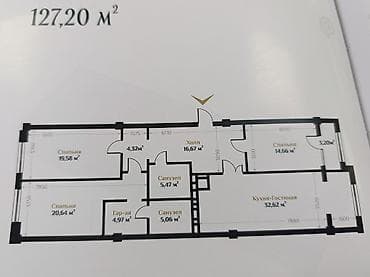 3 комнаты, 127 м², Элитка, 6 этаж, ПСО (под самоотделку) at lalafo.kg 3 комнаты, 127 м², Элитка, 6 этаж, ПСО (под самоотделку)