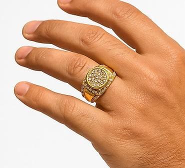 Шакектер: Роскошное мужское кольцо с инкрустацией сияющих камней. Массивный lalafo.kg да — 1 Шакектер: Роскошное мужское кольцо с инкрустацией сияющих камней. Массивный — 1