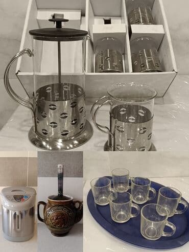 1.Набор новый для заваривания чая с тремя кружечками и at lalafo.kg 1.Набор новый для заваривания чая с тремя кружечками и