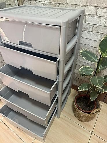 Кийим үчүн комоддор: Пластиковый комод с пятью выдвижными ящиками белого цвета и салатовым lalafo.kg да — 6 Кийим үчүн комоддор: Пластиковый комод с пятью выдвижными ящиками белого цвета и салатовым — 6