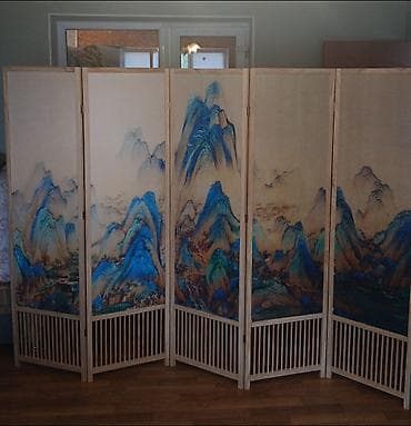 Жабуулар, бөлгүчтөр: Декоративная напольная ширма/панель с рисунком в восточном стиле lalafo.kg да — 1 Жабуулар, бөлгүчтөр: Декоративная напольная ширма/панель с рисунком в восточном стиле — 1