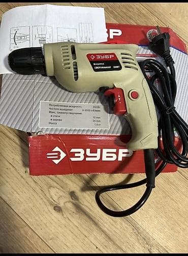 Дрель ЗУБР Д-550ЭР (сетевая) Описание и характеристики: - Мощность at lalafo.kg Дрель ЗУБР Д-550ЭР (сетевая) Описание и характеристики: - Мощность