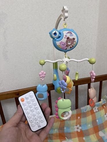 Музыкальный мобиль на кроватку с пультом ДУ, ночью с подсветкой - at lalafo.kg Музыкальный мобиль на кроватку с пультом ДУ, ночью с подсветкой -