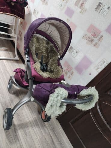 Коляска, цвет - Фиолетовый, Б/у at lalafo.kg Коляска, цвет - Фиолетовый, Б/у