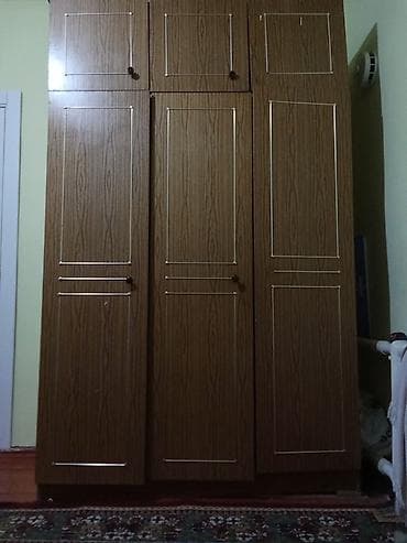 Спальный гарнитур, Шкаф, ДСП, цвет - Коричневый at lalafo.kg Спальный гарнитур, Шкаф, ДСП, цвет - Коричневый