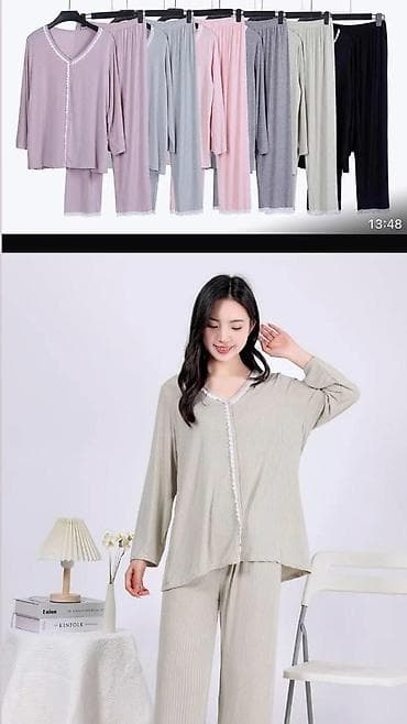 Женские домашние костюмы/пижамы из мягкой вискозы - Комплект из 2 at lalafo.kg — 4 Женские домашние костюмы/пижамы из мягкой вискозы - Комплект из 2 — 4