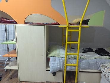 Двухъярусная детская кровать, ЛДСП at lalafo.kg Двухъярусная детская кровать, ЛДСП