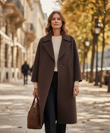 Max Mara — женское пальто-халат - Модель: свободный силуэт оверсайз at lalafo.kg Max Mara — женское пальто-халат - Модель: свободный силуэт оверсайз