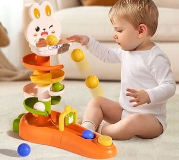 Развивающвя Игрушка для малышей: башня-лабиринт с шариками - at lalafo.kg Развивающвя Игрушка для малышей: башня-лабиринт с шариками -