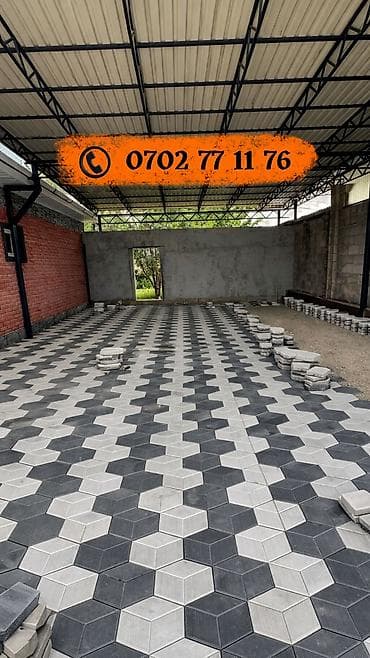 Тротуарная плитка, Другая модель, Бетонная, Для двора, Новый at lalafo.kg Тротуарная плитка, Другая модель, Бетонная, Для двора, Новый