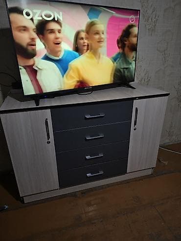 Тумба и подставка для телевизора, Напольная, ЛДСП, цвет - Серый at lalafo.kg — 3 Тумба и подставка для телевизора, Напольная, ЛДСП, цвет - Серый — 3