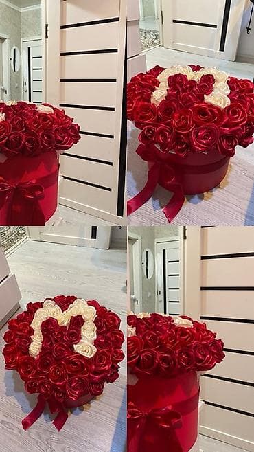 Авторские букеты из атласных роз - Композиции ручной работы из at lalafo.kg Авторские букеты из атласных роз - Композиции ручной работы из