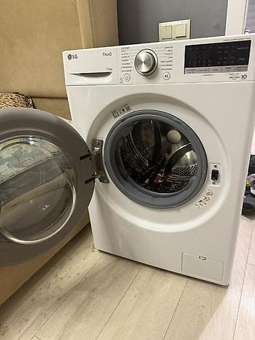Стиральная машина LG ThinQ, фронтальная загрузка, 7,5 кг. Ключевые at lalafo.kg Стиральная машина LG ThinQ, фронтальная загрузка, 7,5 кг. Ключевые