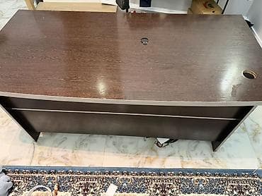 Офис эмереги: Кеңсе үчүн үстөл, Жөндөлбөй турган, түсү - Күрөң, ЛДСП lalafo.kg да — 2 Офис эмереги: Кеңсе үчүн үстөл, Жөндөлбөй турган, түсү - Күрөң, ЛДСП — 2