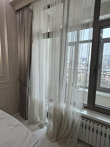 Сүлгүлөр: Шторалар комплекти, Сатин, Комплектте тюлу бар, Даяр буюм, Уктоочу бөлмө үчүн lalafo.kg да — 1 Сүлгүлөр: Шторалар комплекти, Сатин, Комплектте тюлу бар, Даяр буюм, Уктоочу бөлмө үчүн — 1