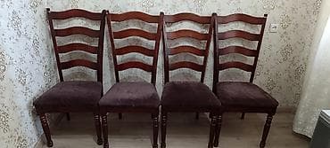 Стул для кухни, Б/у, Дерево, цвет - Коричневый at lalafo.kg Стул для кухни, Б/у, Дерево, цвет - Коричневый