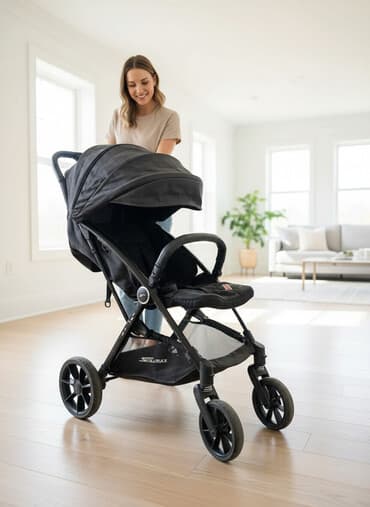 Коляска, цвет - Черный, Б/у at lalafo.kg Коляска, цвет - Черный, Б/у