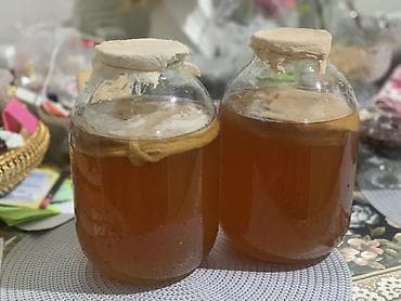 Домашний комбуча (чайный гриб) в банках 3 л - Напиток натуральной at lalafo.kg Домашний комбуча (чайный гриб) в банках 3 л - Напиток натуральной