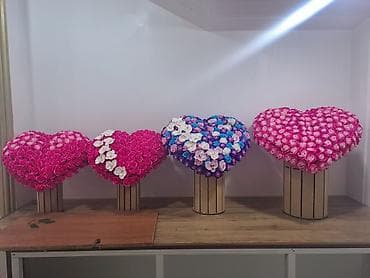 Бонбоньерки: Сердце из роз на подставке - Объёмная композиция в форме сердца at lalafo.kg — 7 Бонбоньерки: Сердце из роз на подставке - Объёмная композиция в форме сердца — 7