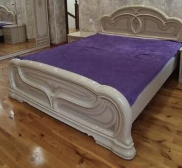 Спальный гарнитур, Б/у, Двуспальная кровать, МДФ, Самовывоз, цвет - Бежевый at lalafo.kg Спальный гарнитур, Б/у, Двуспальная кровать, МДФ, Самовывоз, цвет - Бежевый