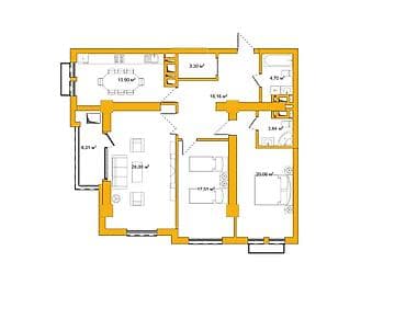 Lotus: 3 комнаты, 115 м², Элитка, 10 этаж, Готовая ПСО (под самоотделку) at lalafo.kg — 4 Lotus: 3 комнаты, 115 м², Элитка, 10 этаж, Готовая ПСО (под самоотделку) — 4