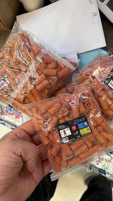 Колпачковые клеммы для скруток (оранжевые), FAN - Назначение: быстрый at lalafo.kg Колпачковые клеммы для скруток (оранжевые), FAN - Назначение: быстрый