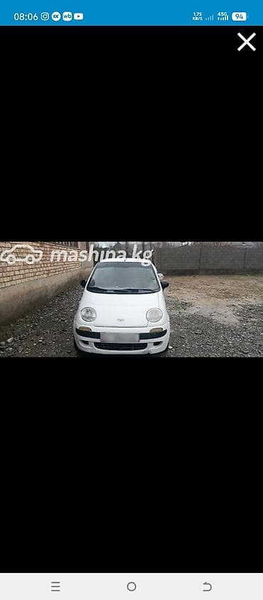 Daewoo Matiz: 1998 г., 0.8 л, Механика, Бензин, Хэтчбэк at lalafo.kg Daewoo Matiz: 1998 г., 0.8 л, Механика, Бензин, Хэтчбэк