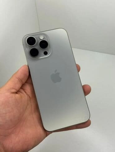 IPhone 15 Pro Max, Б/у, 256 ГБ, Natural Titanium, Коробка, Зарядное устройство, Чехол, 87 % at lalafo.kg IPhone 15 Pro Max, Б/у, 256 ГБ, Natural Titanium, Коробка, Зарядное устройство, Чехол, 87 %