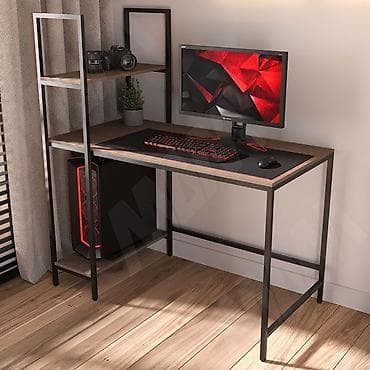 Компьютерный стол, С полками at lalafo.kg Компьютерный стол, С полками