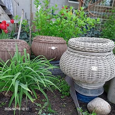 Плетёные кашпо для растений - Материал: лоза/ротанг (плетение at lalafo.kg Плетёные кашпо для растений - Материал: лоза/ротанг (плетение