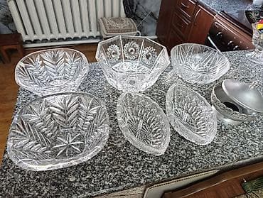 Набор хрустальных салатников/конфетниц, гранёный хрусталь с lalafo.kg да Набор хрустальных салатников/конфетниц, гранёный хрусталь с