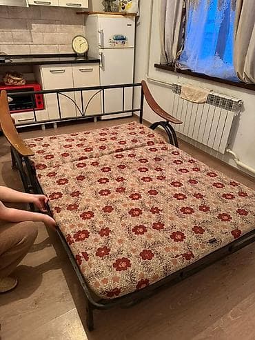 Бир жарым керебеттер: Диван-кровать раскладной с металлическим каркасом - Тип: двухместный lalafo.kg да — 3 Бир жарым керебеттер: Диван-кровать раскладной с металлическим каркасом - Тип: двухместный — 3