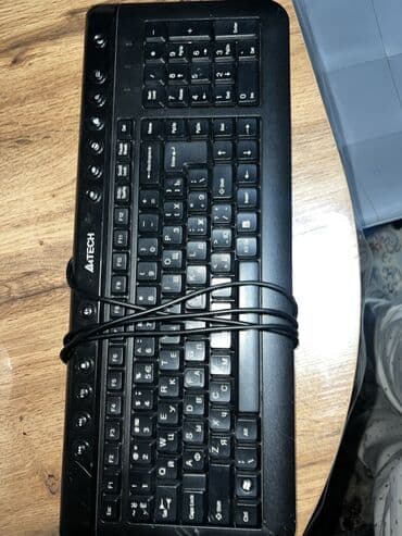 Клавиатура, A4Tech, Мембранная, Проводное подключение, Размер: 100% at lalafo.kg Клавиатура, A4Tech, Мембранная, Проводное подключение, Размер: 100%