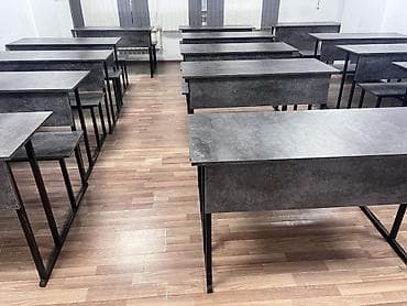 Офис столдору: Парта жана отургуч комплекти, түсү - Боз lalafo.kg да — 1 Офис столдору: Парта жана отургуч комплекти, түсү - Боз — 1