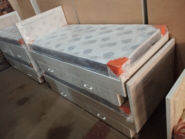 Односпальная кровать, Новый, С мягким изголовьем, длина - 205 см at lalafo.kg Односпальная кровать, Новый, С мягким изголовьем, длина - 205 см