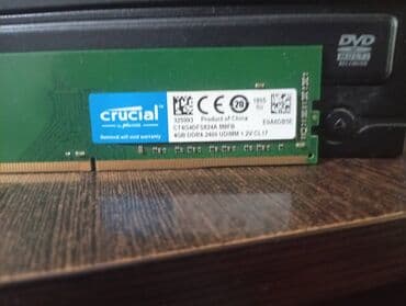 Оперативная память, Б/у, Crucial, 4 ГБ, DDR4, Для ПК at lalafo.kg Оперативная память, Б/у, Crucial, 4 ГБ, DDR4, Для ПК