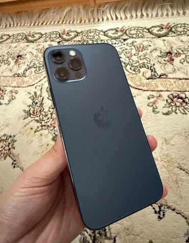 IPhone 12 Pro, Б/у, 256 ГБ, Pacific Blue, Наушники, Зарядное устройство, Защитное стекло, 90 % at lalafo.kg IPhone 12 Pro, Б/у, 256 ГБ, Pacific Blue, Наушники, Зарядное устройство, Защитное стекло, 90 %