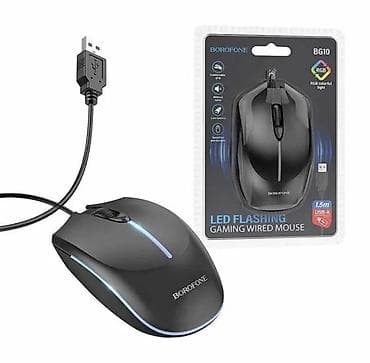 Проводная игровая мышь Borofone BG10 Soaring имеет глянцевый черный at lalafo.kg Проводная игровая мышь Borofone BG10 Soaring имеет глянцевый черный