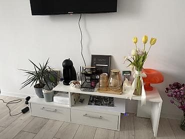 Тумба и подставка для телевизора, Напольная, ЛДСП, цвет - Белый at lalafo.kg — 3 Тумба и подставка для телевизора, Напольная, ЛДСП, цвет - Белый — 3