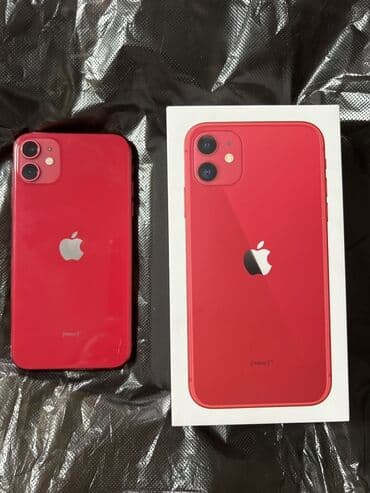 IPhone 11, Б/у, 64 ГБ, Красный, Коробка at lalafo.kg IPhone 11, Б/у, 64 ГБ, Красный, Коробка