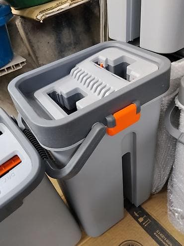 Ведро для пола с системой «wash & dry» (двухкамерное), для плоских at lalafo.kg Ведро для пола с системой «wash & dry» (двухкамерное), для плоских