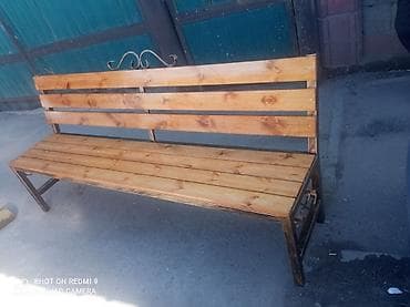 Скамейка Металл, Со спинкой, Без крыши at lalafo.kg Скамейка Металл, Со спинкой, Без крыши