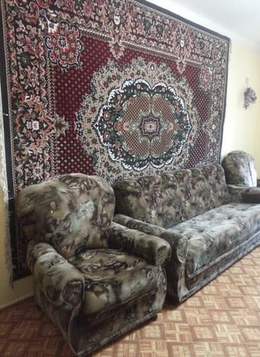 Продаю мягкую мебель, Диван + 2 кресла. Механизмы все работают at lalafo.kg Продаю мягкую мебель, Диван + 2 кресла. Механизмы все работают