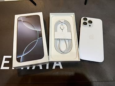 IPhone 16 Pro Max, Б/у, 1 ТБ, Белый, Зарядное устройство, Защитное стекло, Чехол, 100 % at lalafo.kg IPhone 16 Pro Max, Б/у, 1 ТБ, Белый, Зарядное устройство, Защитное стекло, Чехол, 100 %