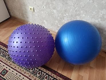 Фитболы (2 шт.) - Фиолетовый массажный мяч с шипами — для at lalafo.kg Фитболы (2 шт.) - Фиолетовый массажный мяч с шипами — для