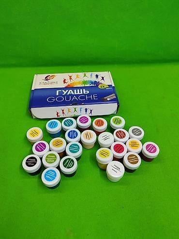 Гуашь для детского рисования набор🟢🟡🟠 Комплектация товара: 24 цвета at lalafo.kg Гуашь для детского рисования набор🟢🟡🟠 Комплектация товара: 24 цвета